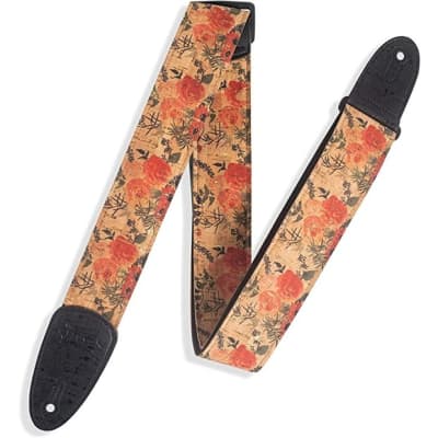 Levy's M4WP-001 3 Embossed Leather Guitar Strap - Palm Jade