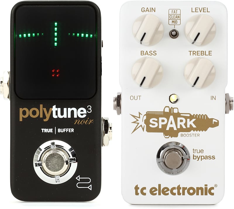 TC Electronic PolyTune 3 Noir Mini Polyphonic Tuning Pedal Bundle