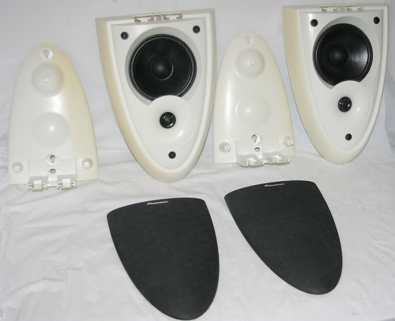 Pioneer S-DS1-H Direct Diffuse Stereo Surround 4-1/2" Speakers Pair w/ Wall Brackets image 1