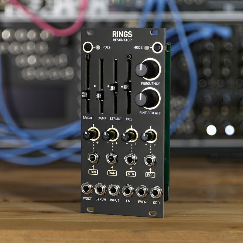 RINGS 12HP Version of Mutable Instruments Rings /// Rangoon //// Eurorack  Modular /// Black & Gold