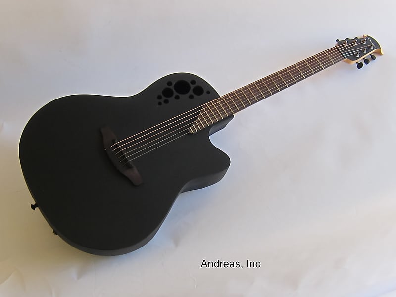 Ovation Elite TX Deep Contour Acoustic-Electric Guitar - Black image 1