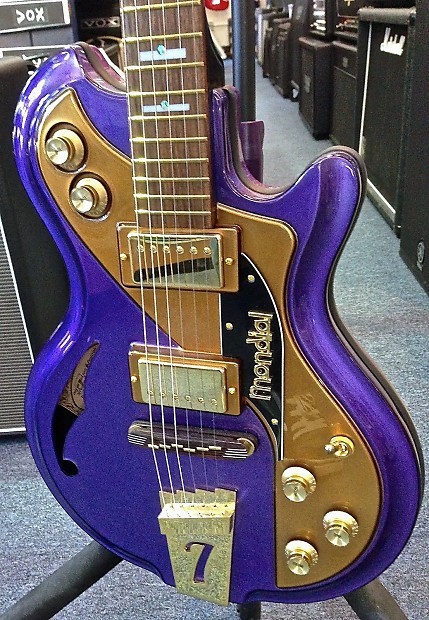 Mint Italia Mondial Purple/ Gold Metallic 15th Anniversary Electric Guitar  and OHSC