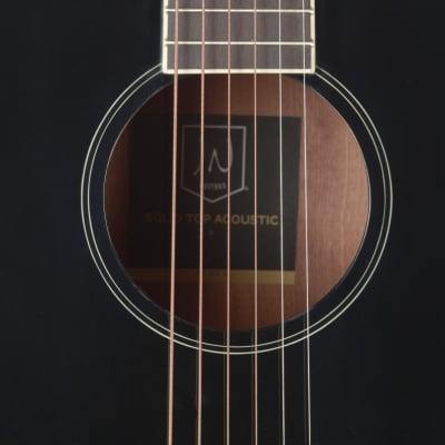 JN Guitars Thin Body Acoustic-Electric Auditorium Guitar - Black - BES-ACE BK image 4