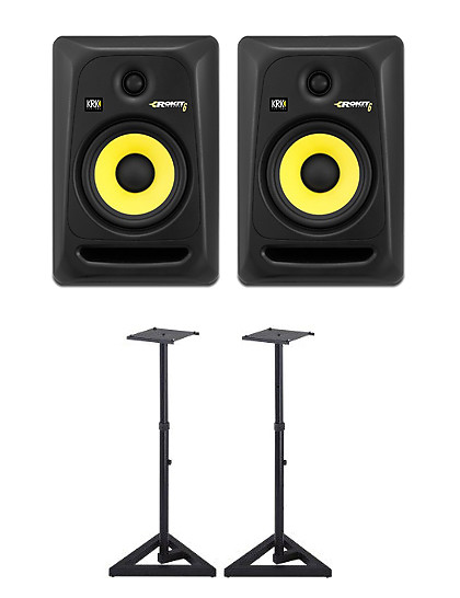 2 x KRK Rokit 6 G3 PACK w Stands