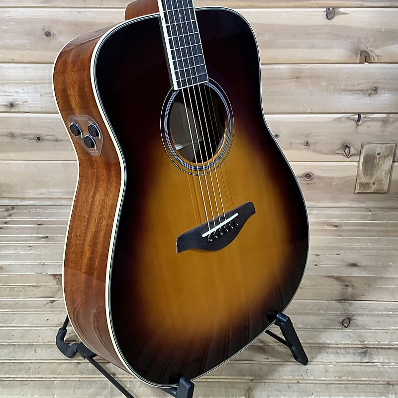 Yamaha FG-TA TransAcoustic Dreadnought Acoustic Electric Guitar - Brown Sunburst image 1