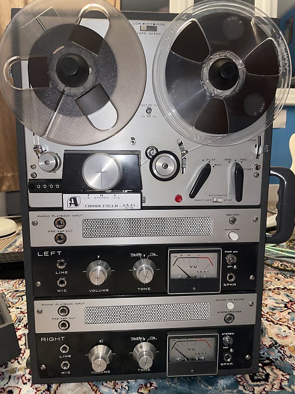Akai M8 Reel To Reel Tape Player Recorder Crossfield Heads & Case