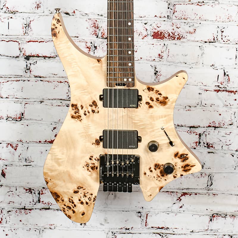 Eart - GW2 Headless Electric Guitar, Natural Burl - x8338