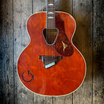 1957 Gretsch Rancher Acoustic in Western Orange with hard shell case for sale