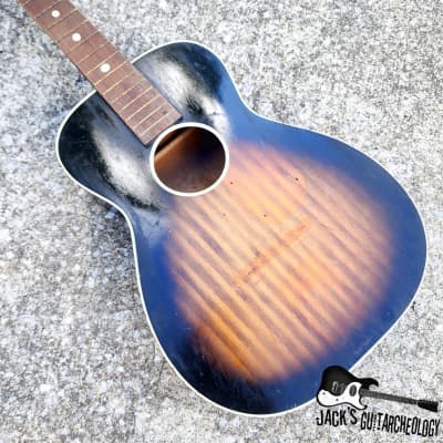 Luthier Special: Harmony Stella Husk Crack in back (1960s - Sunburst) image 7
