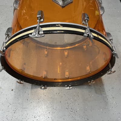 Ludwig 24” Amber Vistalite Bass Drum image 14