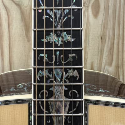 DREADNOUGHT FORTY FIVE D model acoustic guitar 2024 - Natural inlays galore FREE WRANGLER DENIM STRAP image 5