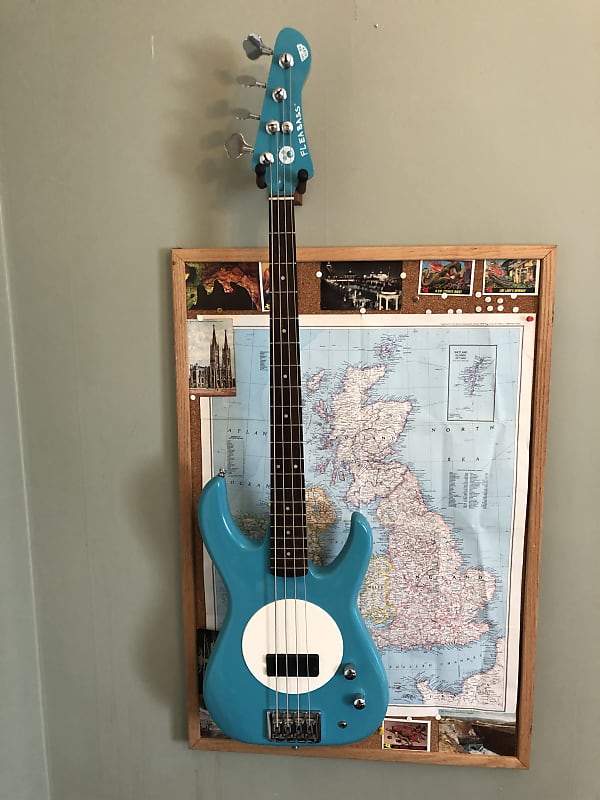 Fleabass Street Bass Blue & White Bass Guitar image 1