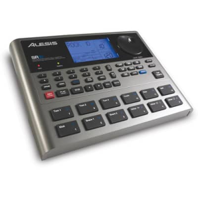 Alesis SR18 Drum Machine with 500+ drum/percussion sounds, bass synth, built-effects, and 100 patterns.