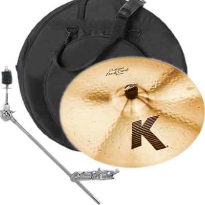 Zildjian K0953 18" K Custom Dark Crash Cymbal Bundle image 1