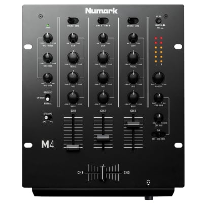 Numark M4 Black 3 Channel Scratch Pro Audio Club DJ Mixer image 2