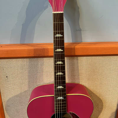 Vintage 1950s Kay K22 Jumbo Flat Pink Acoustic Guitar *Ex. Ronnie Lane Studios* image 10