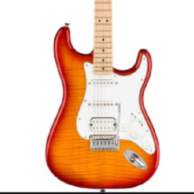 Squier Affinity Series Stratocaster FMT HSS Maple Fingerboard Electric Guitar Sunburst image 7