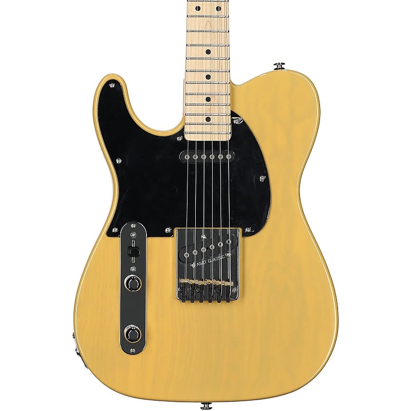 G&L Fullerton Deluxe ASAT Classic Electric Guitar, Left-Handed (with Gig Bag), Butterscotch image 1