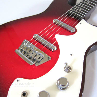 Silvertone Electric Guitar 1449 - Red Silver Flake Burst image 3