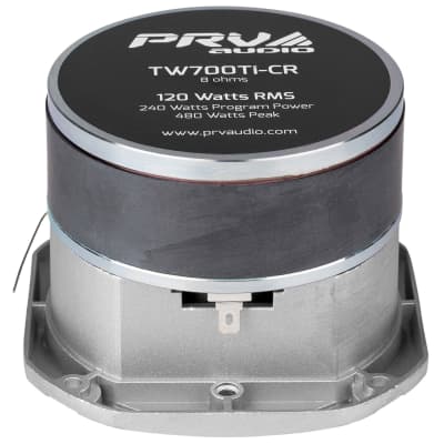 PRV Audio - TW700Ti-CR - High Power Titanium Bullet Tweeter Chrome 8 Ohm image 3