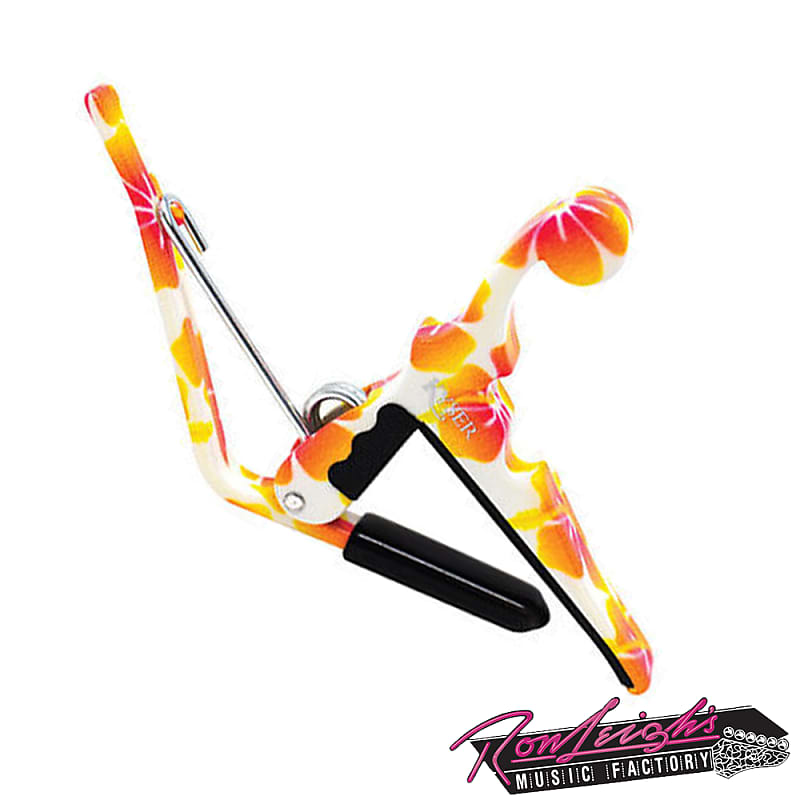 Kyser Ukulele Capo in Pastel Hibiscus Quick Reverb Australia