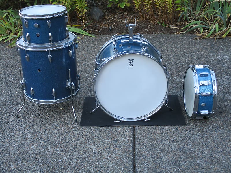 Made In Japan Vintage Four-Piece Drum Kit, 1960s, Classic Blue