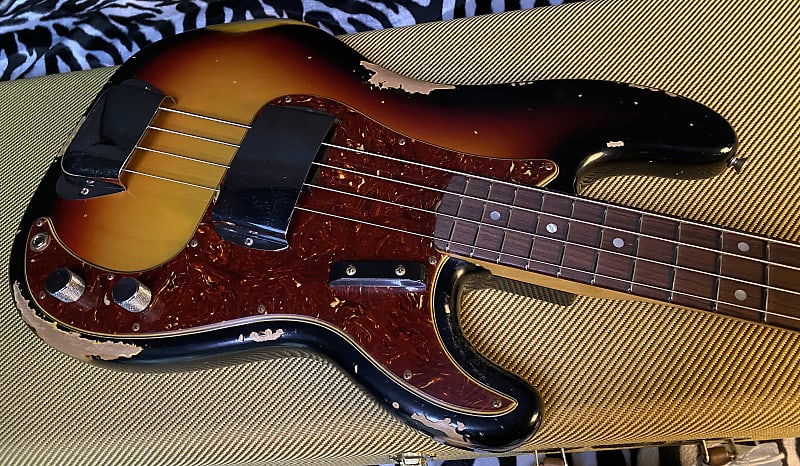 NEW! 2024 Fender 64 Precision Bass Relic 3-Tone Sunburst - Custom Shop - Authorized Dealer - 9 lbs - R133707 image 1