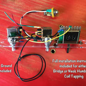 Prewired Telecaster Wiring Harness - Push/Pull Coil Tapping with Dual Cap Bright Switch - Pre-wired image 1