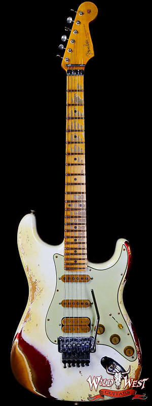 Fender Custom Shop Wild West White Lightning Stratocaster HSS | Reverb