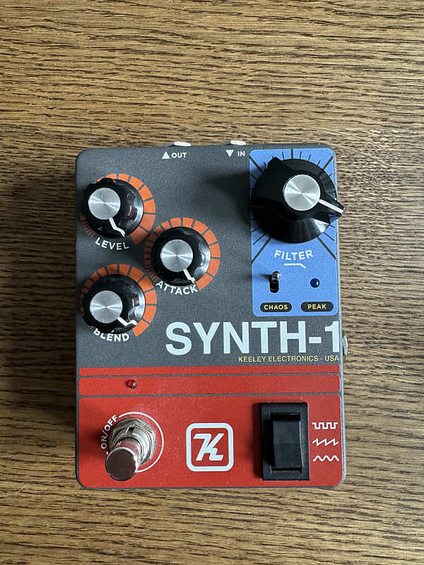 Keeley Synth 1 Reverse Attack Fuzz Wave Generator 2019 - Present - Grey / Red / Blue image 1