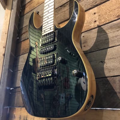 Ibanez RG370AHMZ-SWK Silver Wave Black | Reverb