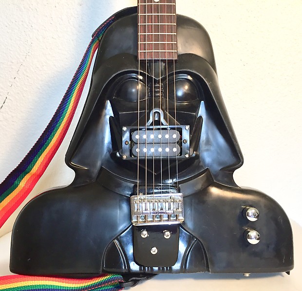 Funky guitar made from a vintage star wars action figure case The Vadercaster 2018 The dark side image 1
