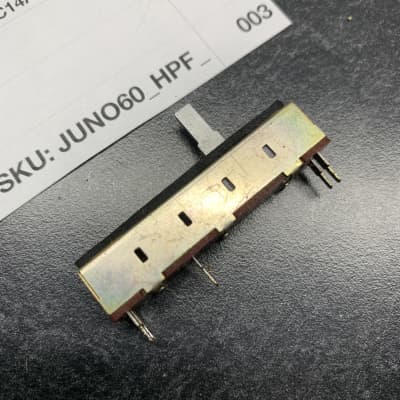 Roland Juno-60 Replacement HPF Slider Switch (P/N #13159505, EVA-A03C14AGA) 1983 image 2