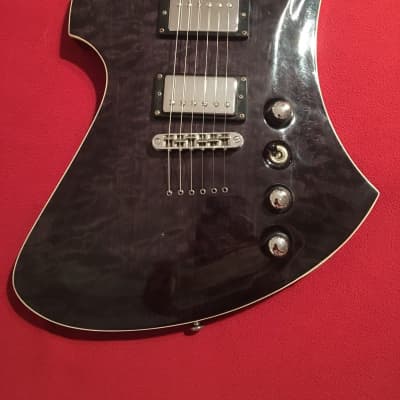 B.C. Rich Mockingbird Masterpiece Black Flame Top | Reverb