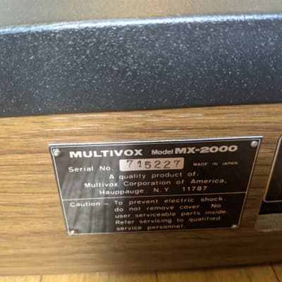 Multivox MX-2000 Duo  - Serviced Recapped & Calibrated! image 10