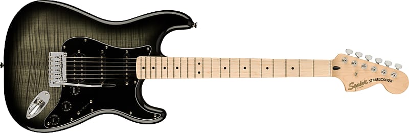 SQUIER - Affinity Series Stratocaster FMT HSS  Maple Fingerboard  Black Pickguard  Black Burst - 0378153539 image 1