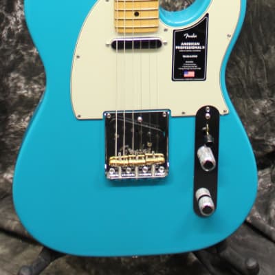 Fender American Professional II Telecaster Maple Fingerboard Electric Guitar Miami Blue w/Case image 1