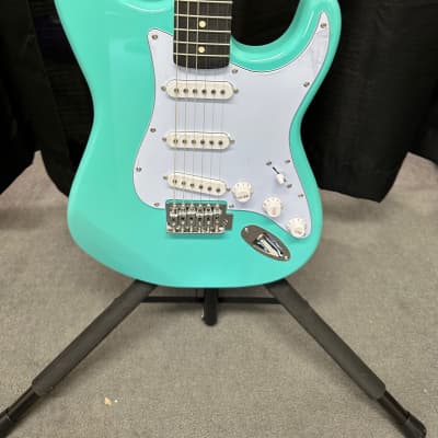 Oscar Schmidt by Washburn OS-300  "Strat Style" 2022 - Teal Blue 3 pickup with Maple Neck image 2