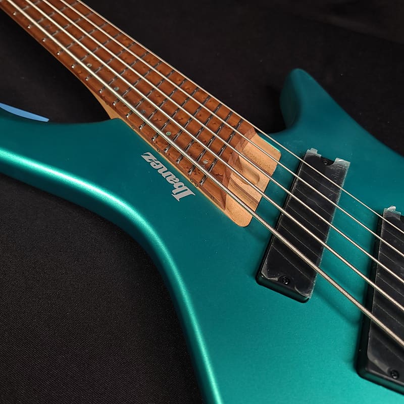 2022 Ibanez EHB1005SMS-EMM Multi-Scale 5 String Emerald Headless Bass with  Gig Bag