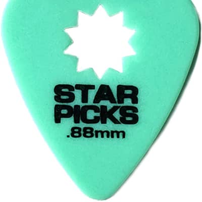 Everly Star Grip Guitar Pick Dozen Green .88 mm for sale