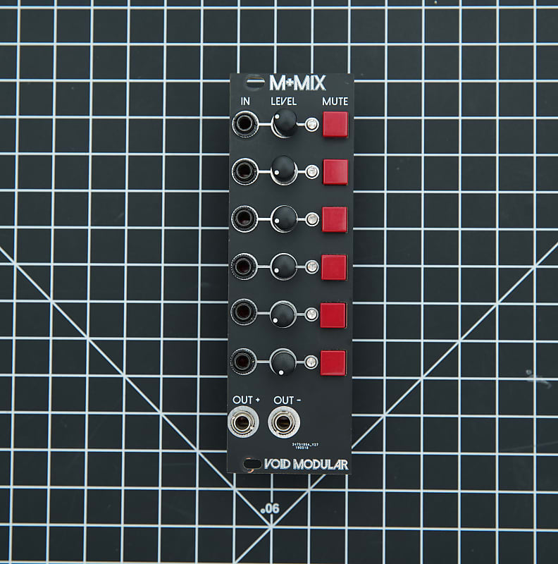 VOID modular M+Mix 6 Channel Eurorack Mixer With Mutes Reverb