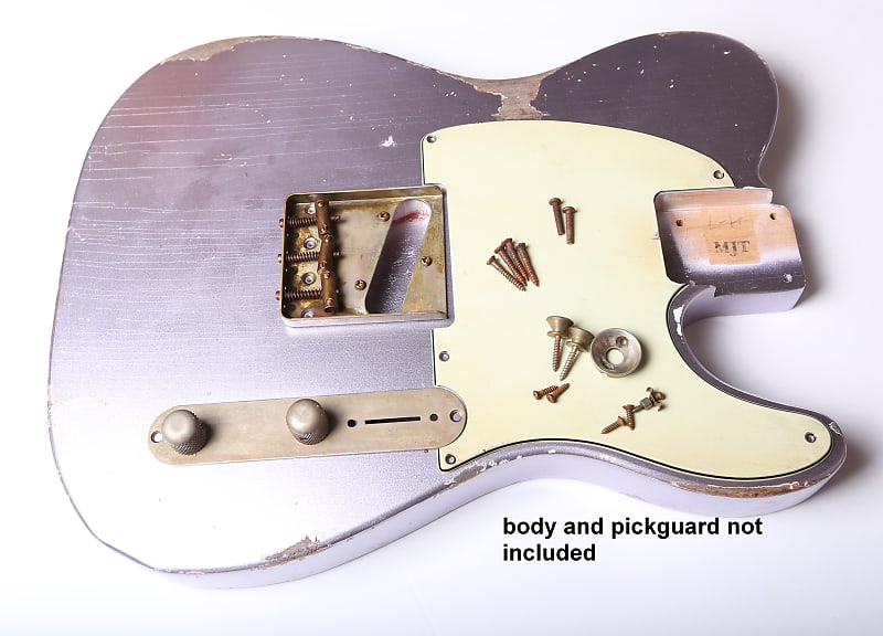 Allparts relic aged compensated Tele Bridge and hardware kit Reverb