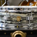 1964 Ludwig 4x14 Oyster Black Pearl Downbeat Snare Drum