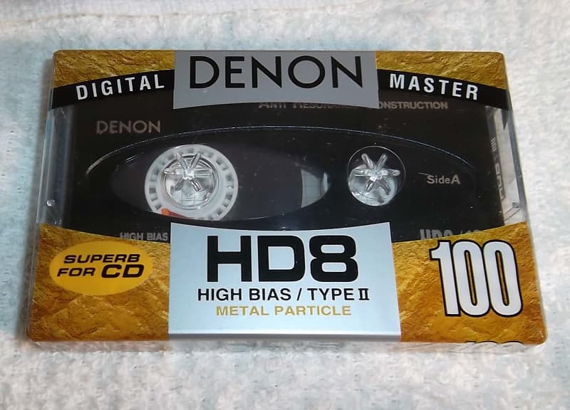1-Denon HD8-100 Digital Master Metal Particle Made in Japan CR02 High Position Cassette Tape New Sealed NOS - Will Combine Shipping  			