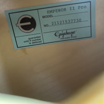 Epiphone Joe Pass Emperor-II Pro 2021 - Vintage Sunburst with hard case image 8
