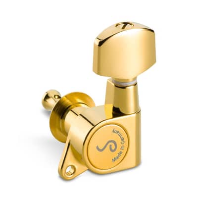 Schaller M6 Tuners 6 In-Line Left Handed 135 Screw (Gold