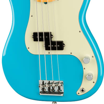 Fender American Professional II Precision Bass. Maple Fingerboard, Miami Blue image 4