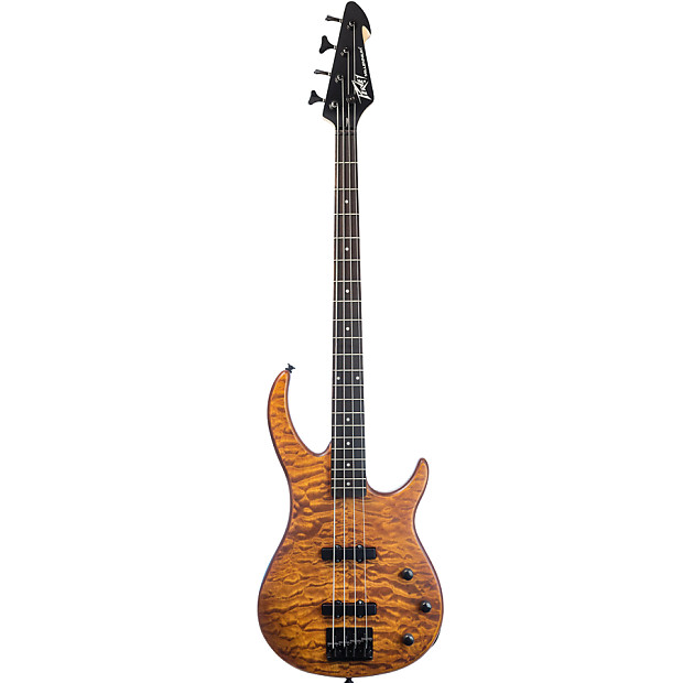 Peavey Millennium 4 AC TGE BXP 4-String Active Electric Bass Guitar Transparent Tiger Eye Quilted Maple image 1
