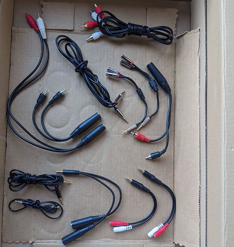 Bundle of 12 TS/TRS/RCA Adapters, Converters, Splitters, Stereo, Eurorack, Modular, Line-Level - Multiple Types image 1