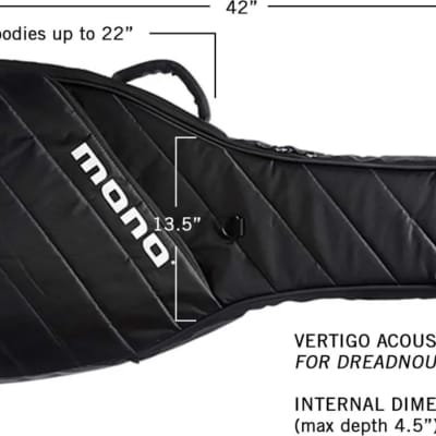 Mono Vertigo Acoustic Gig Bag, Black image 6